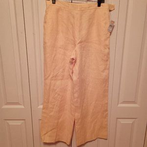 Talbot's Irish Linen pants yellow nwt